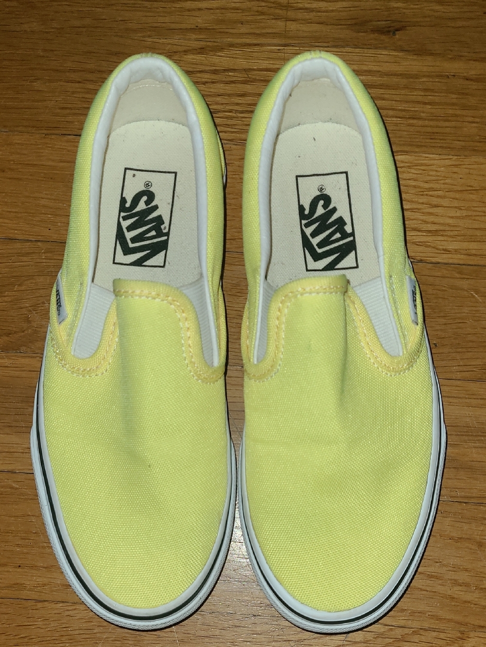 Vans Kids Slip-On Canvas Sneakers in Yellow